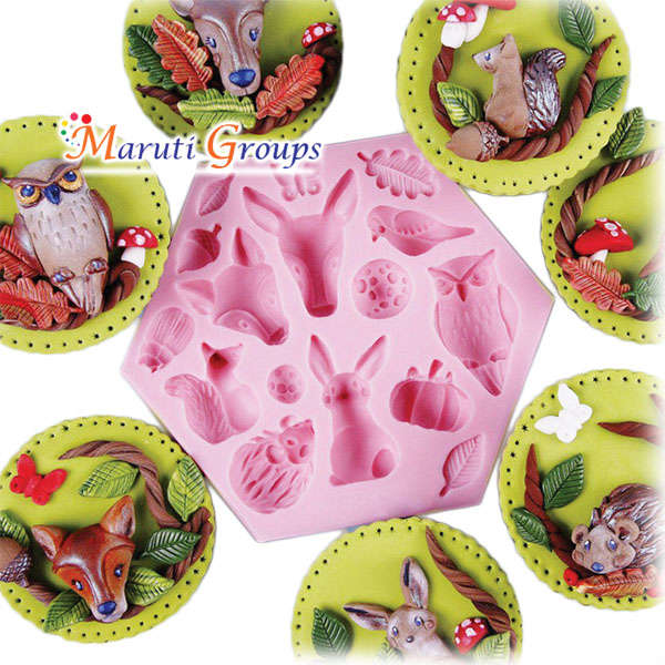 Forest Animals Silicone Mould