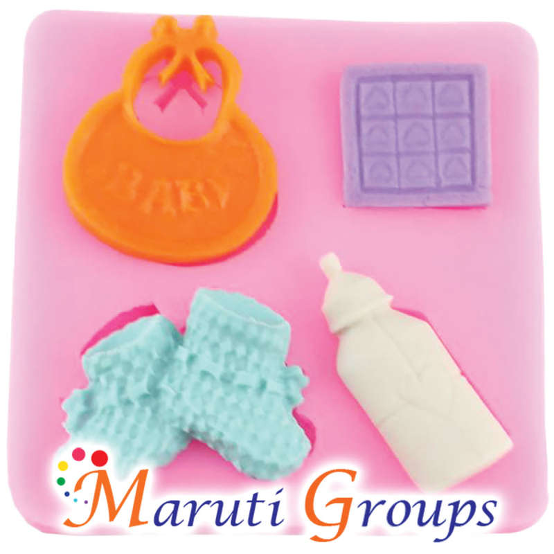 Baby Shower- Bib, Bottle, Socks Silicone Mould