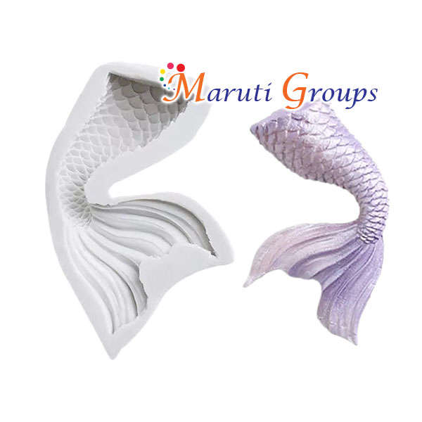 Small Curved Mermaid Tail Silicone Mould