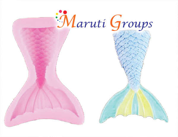 Mermaid Tail Silicone Mould - Flat