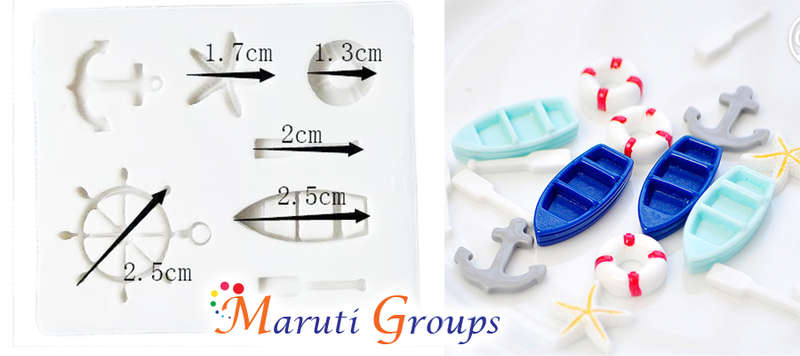 Nautical - Steering, Boat, Anchor Silicone Mould