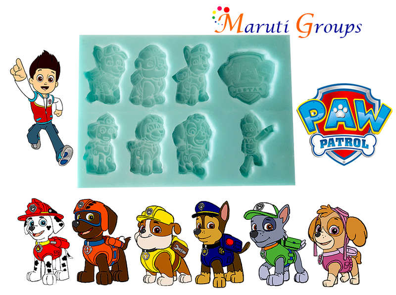 Paw Patrol Characters Silicone Mould
