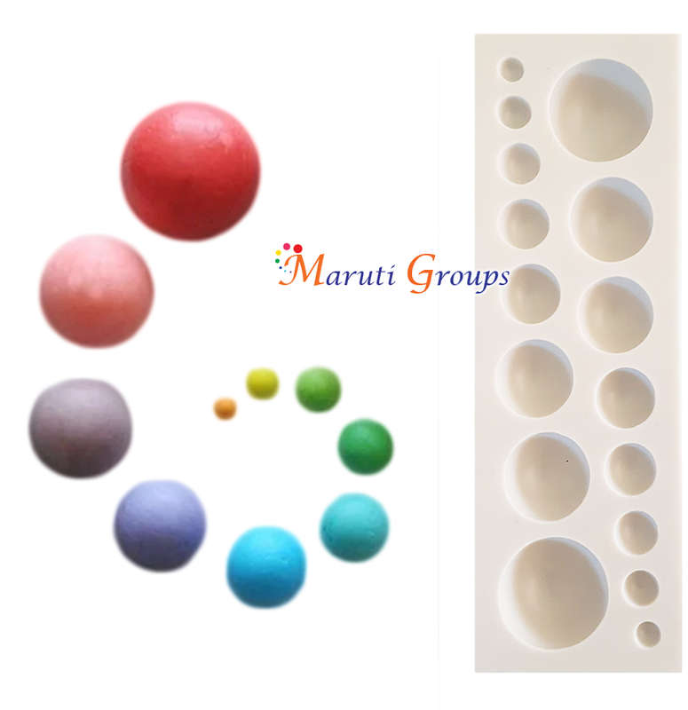 Semi- Circle Fondant Silicone Mould