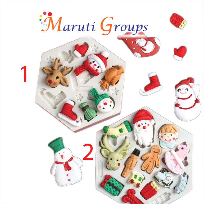 Snowy Christmas Decorations Silicone Mould - image 1