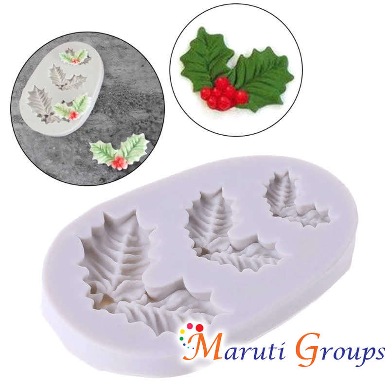 Christmas Leaves Silicone Mould