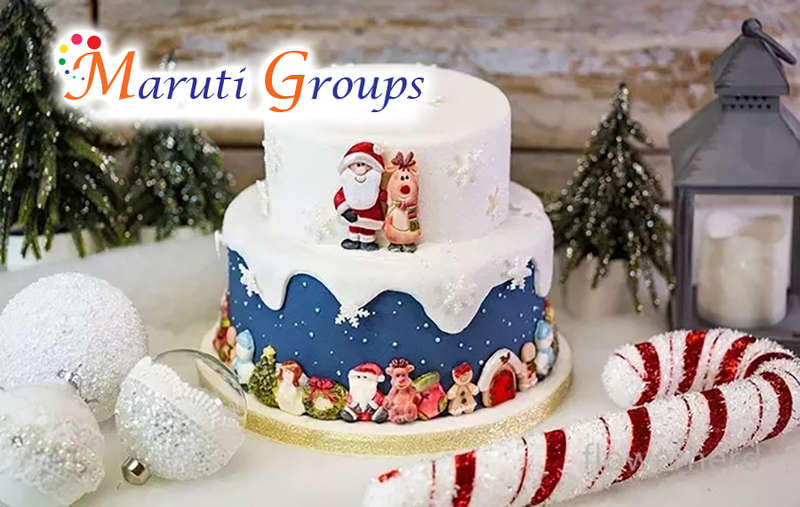 Christmas Border Silicone Mould - Santa, Snowy Decoorations