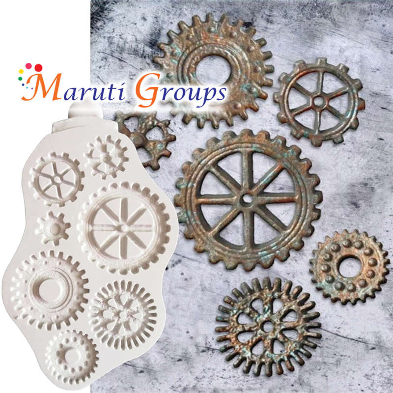 Steampunk Gears & Cogs Silicone Mould