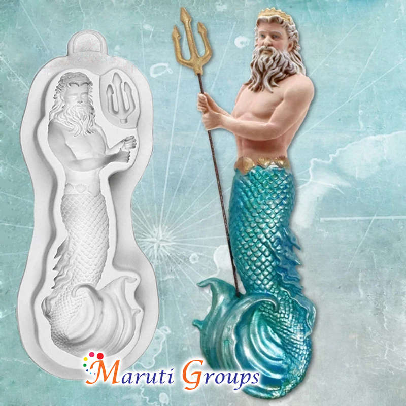 Mermaid King / Neptune Silicone Mould