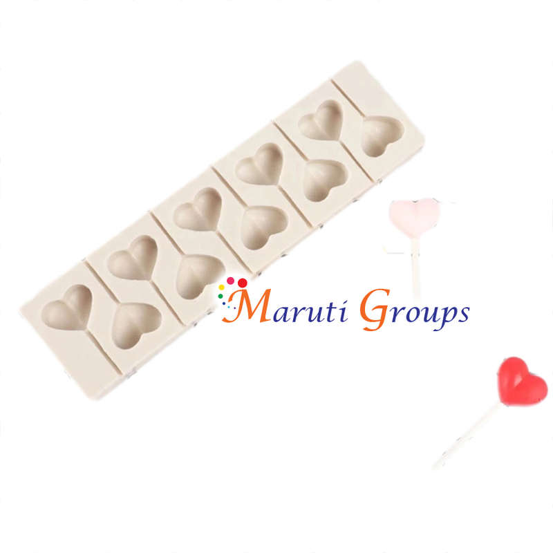 Hearts Lollipop Silicone Mould