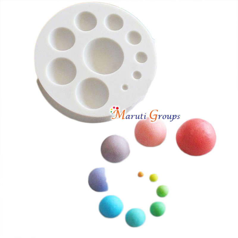 Semi- Circle / Ball Fondant Silicone Mould