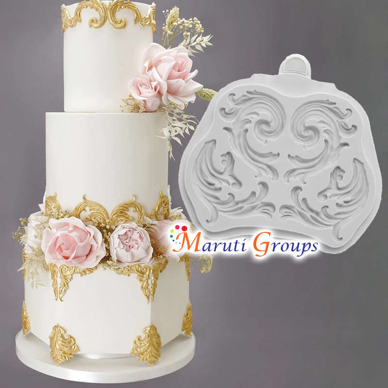 Big Wedding Scroll Silicone Mould
