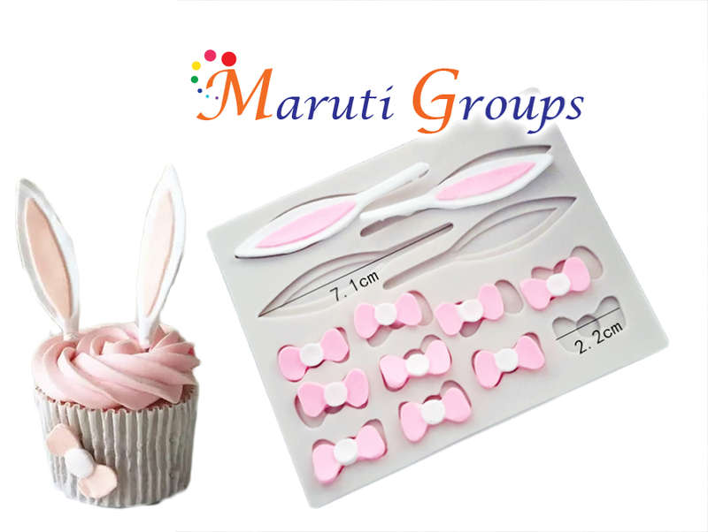 Easter Theme- Bunny/Rabbit Ears,Bows Silicone Mould