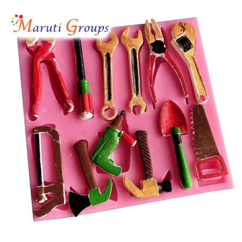 Hardware Tools Silicone Mould - Plier, Saw, Hammer, Screwdrivers, Spanner, Electric Drill