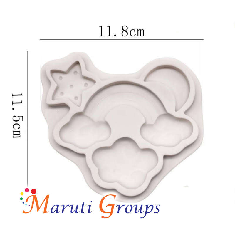 Cloud, Rainbow, Star Silicone Mould