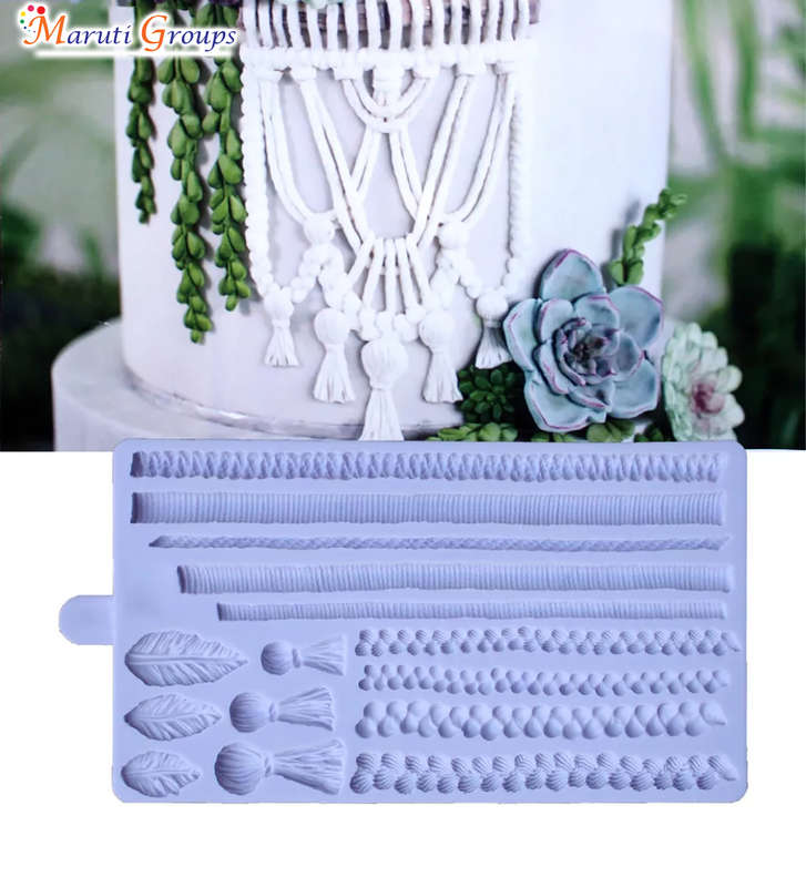 Hemp Rope Silicone Mould - Crafts, Woven Texture / Macrame