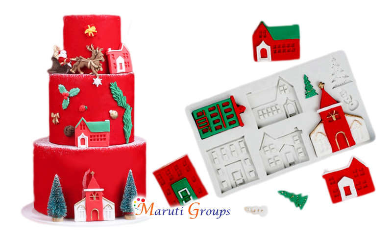 Christmas - Winter Village Silicone Mould