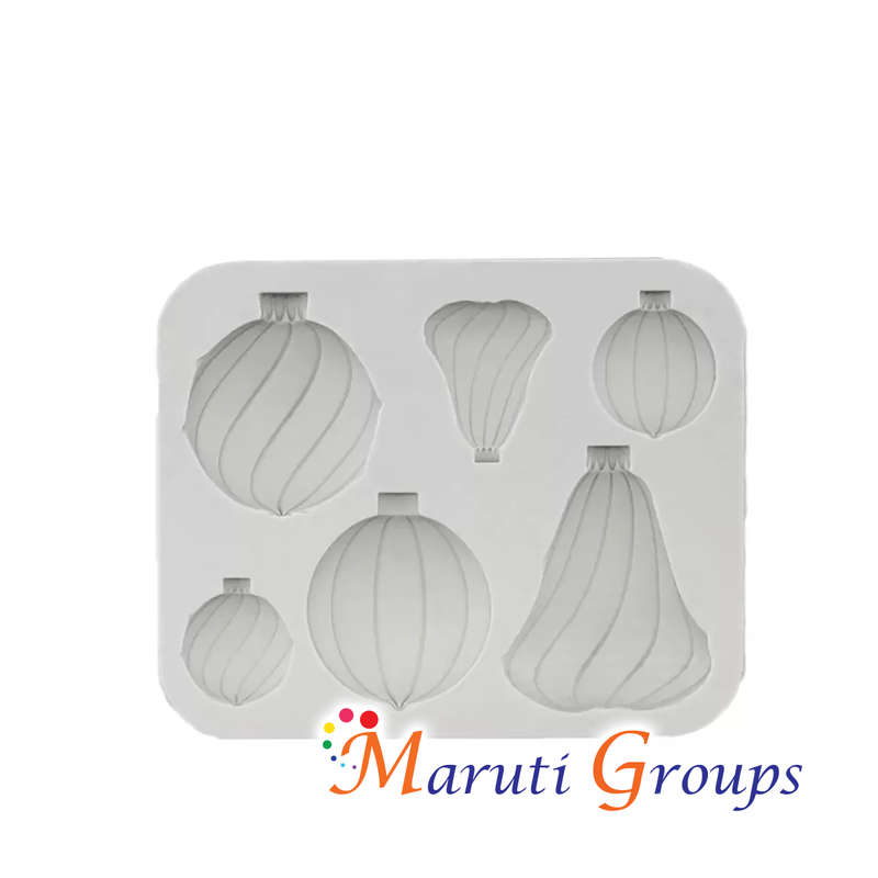 Bauble Swirl Selection Silicone Mould