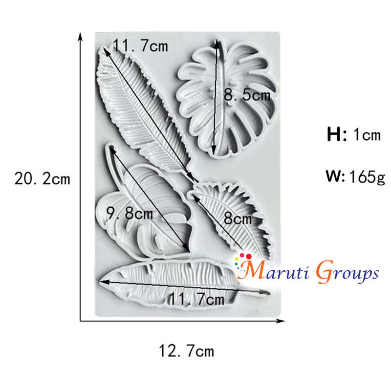 Tropical Beach Leaves Silicone Mould