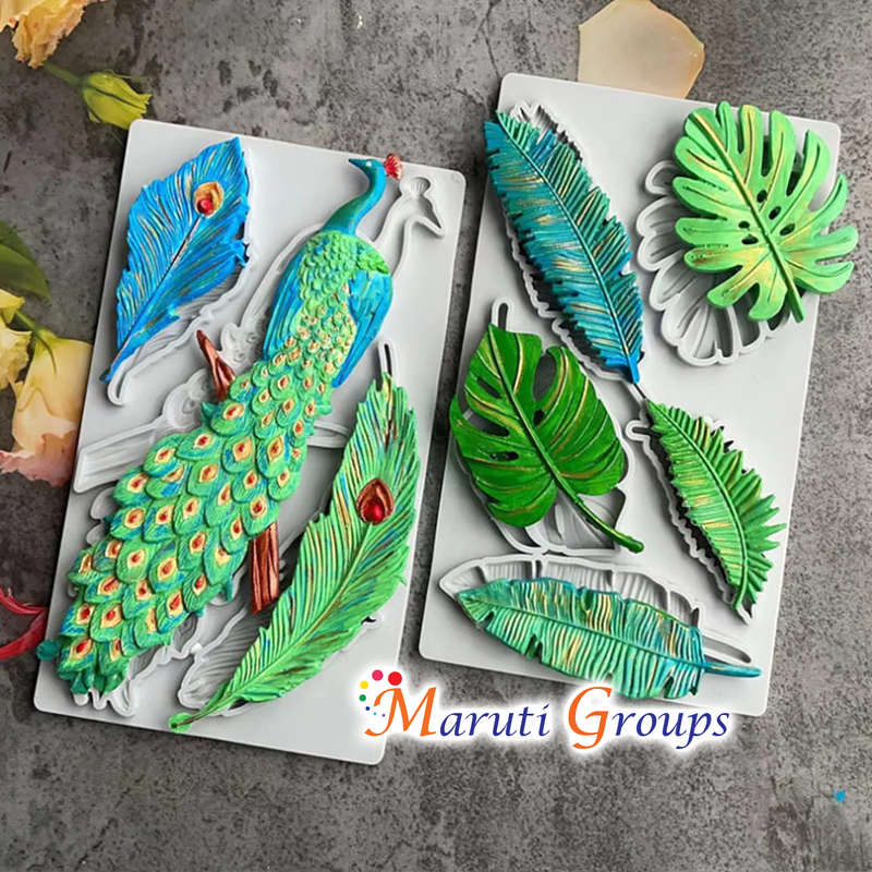 Peacock & Feather Silicone Mould