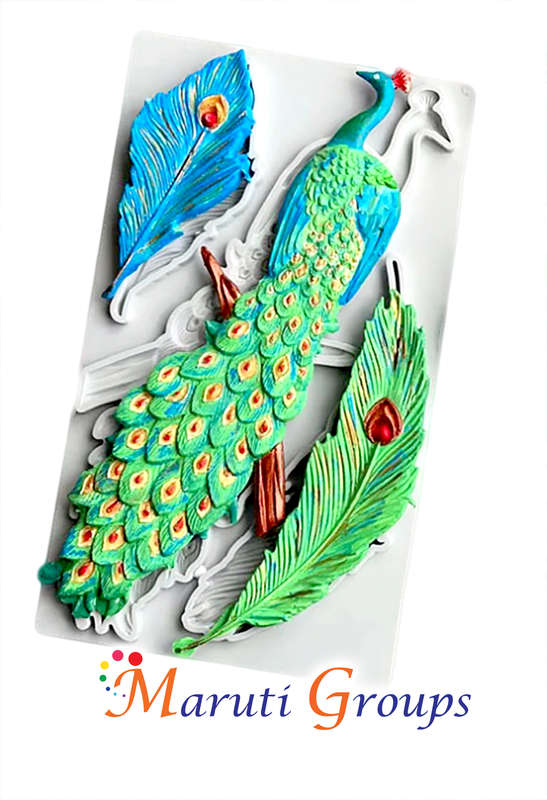 Peacock & Feather Silicone Mould