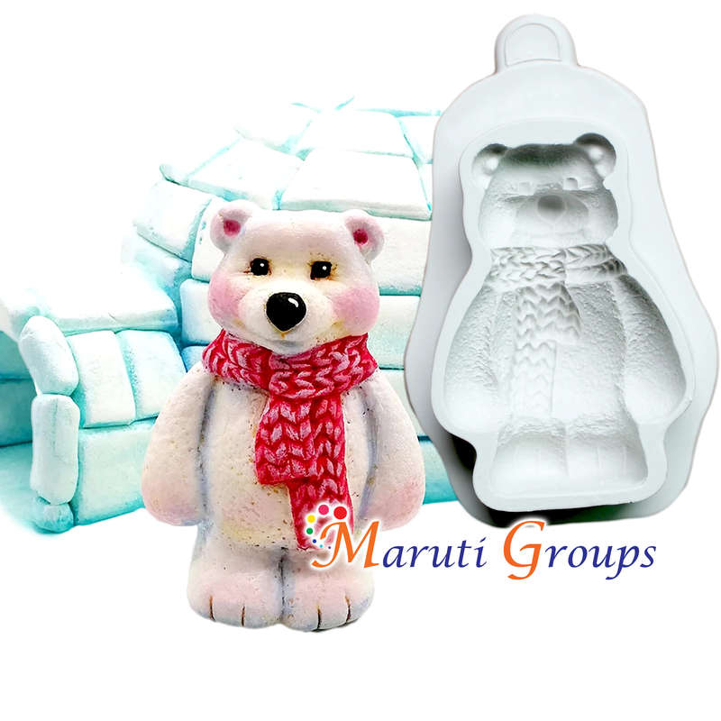 Christmas - Polar Bear  Silicone Mould