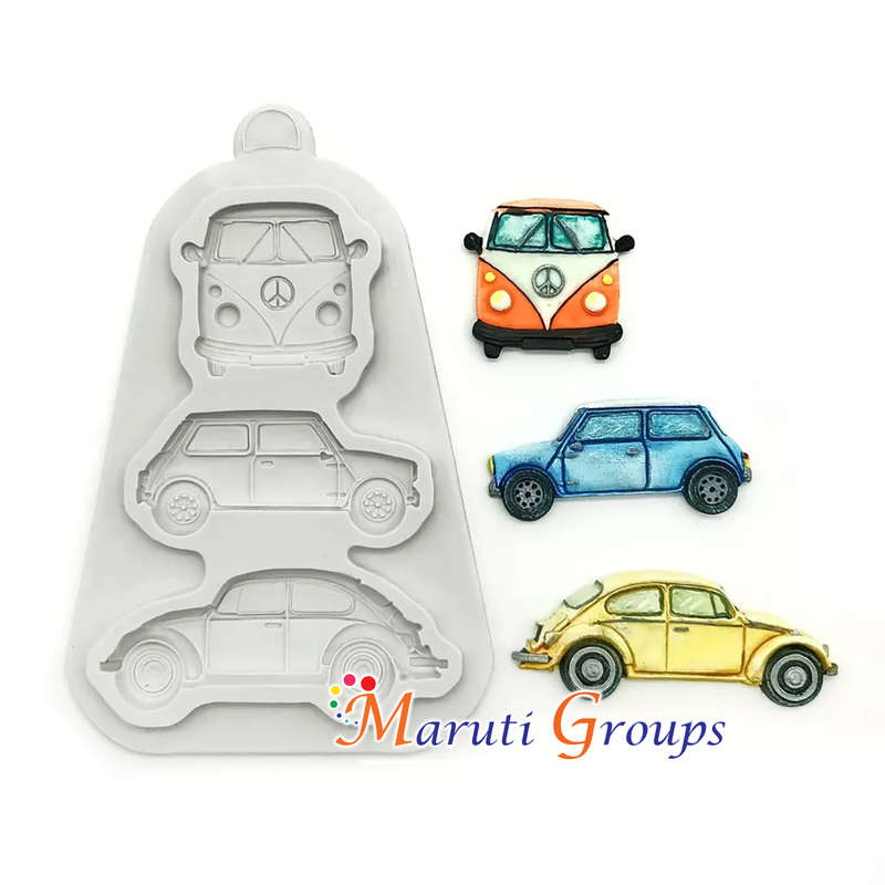 Old cars - Vw, Mini cooper , Beetle Silicone Mould