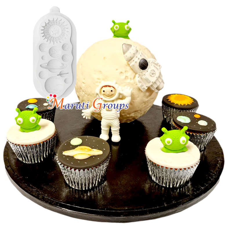 Space Plants - Sun , Mars, Earth,  Jupiter, Saturn, Uranus, Neptune Mercury Venus  Silicone Mould
