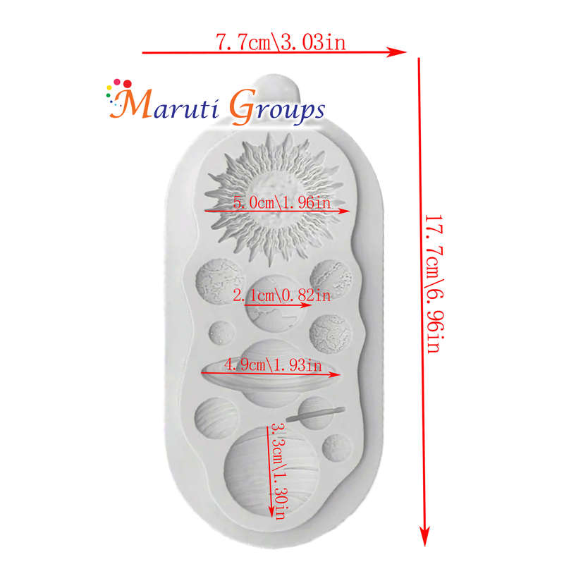 Space Plants - Sun , Mars, Earth,  Jupiter, Saturn, Uranus, Neptune Mercury Venus  Silicone Mould