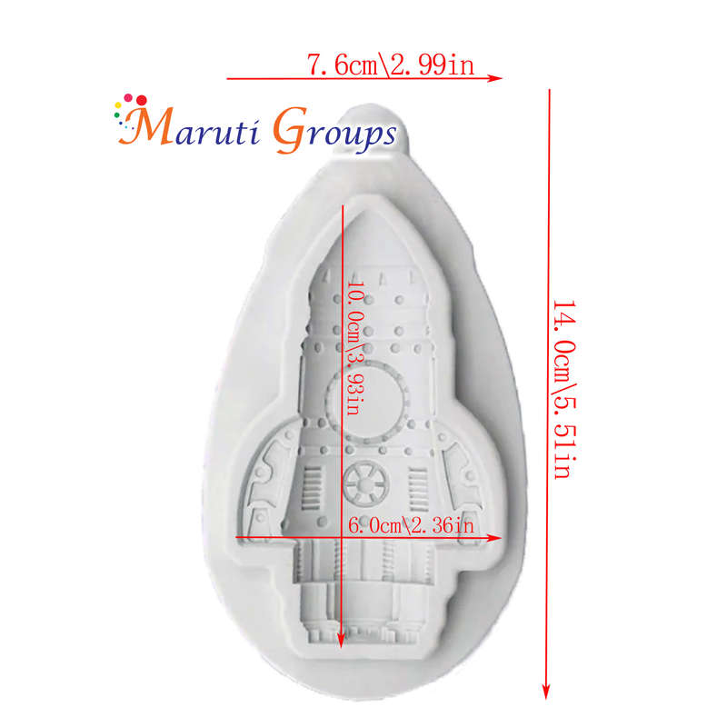 Space Ship , Rocket Silicone Mould