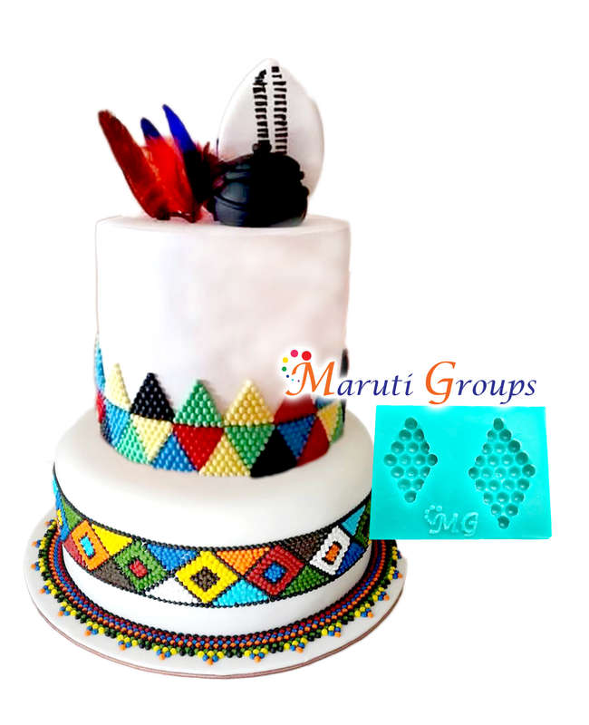 Traditional African Beads - Diamond Silicone Mould