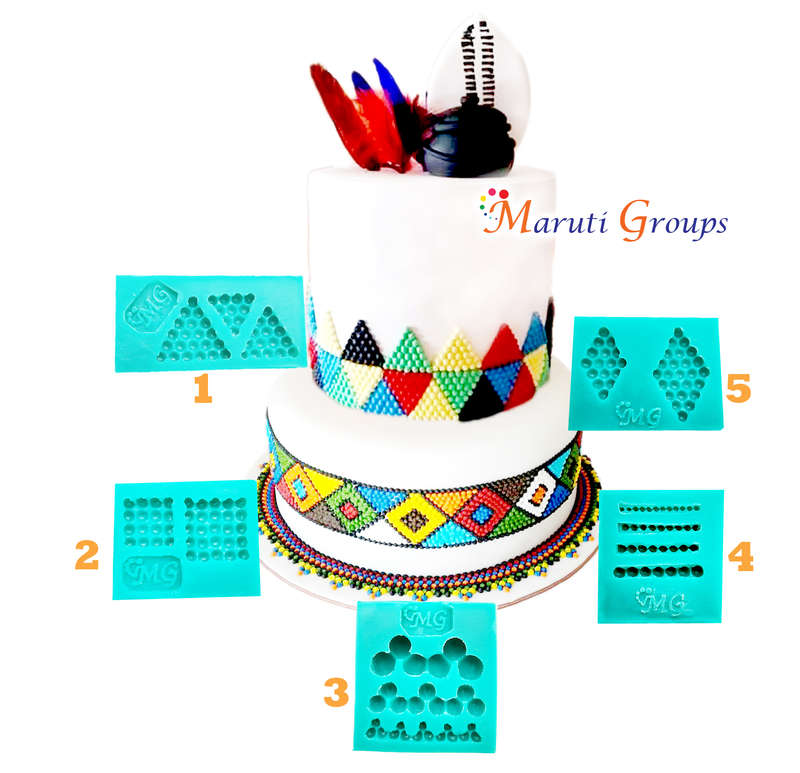 Traditional African Beads - Square Silicone Mould