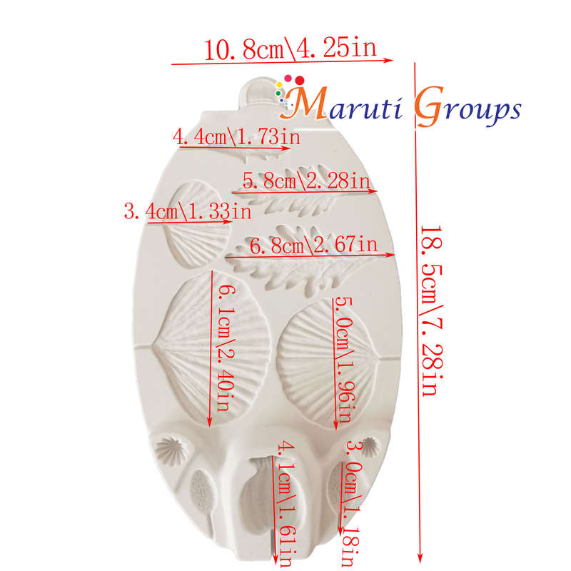 Poppy Flowers And Leaves Silicone Mould