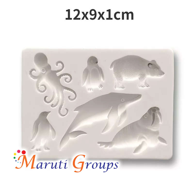 Sea Animals - sea lion, Octopus, Whale ,Pole Bear Silicone Mould