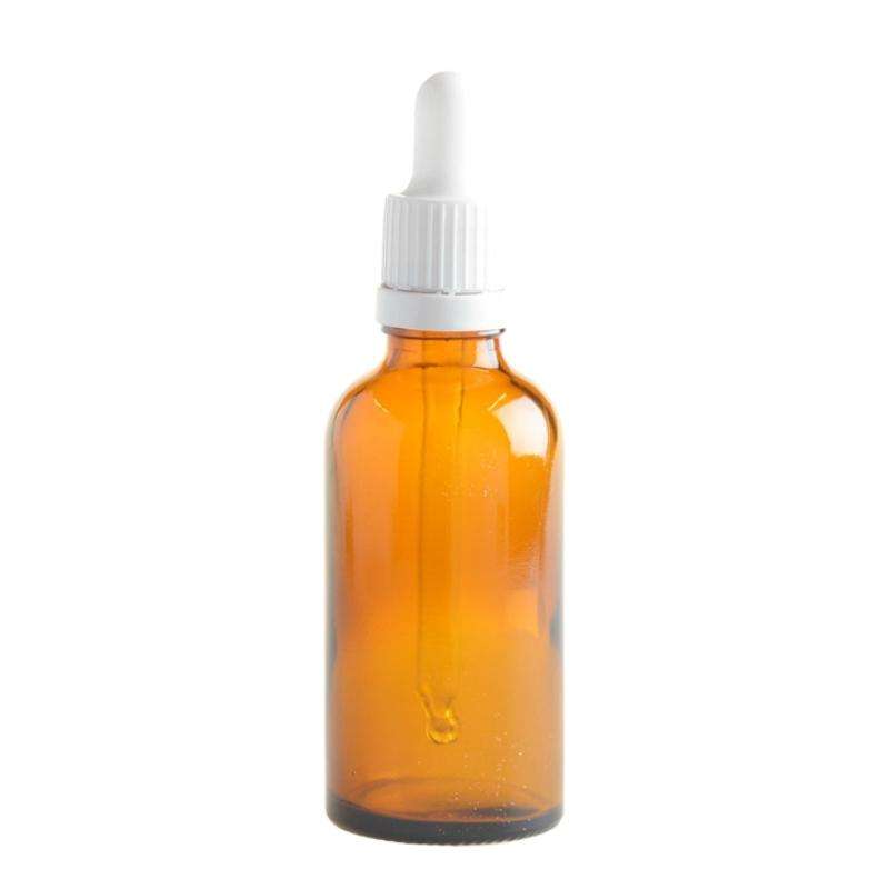 Dropper Bottles Amber Glass White Lids