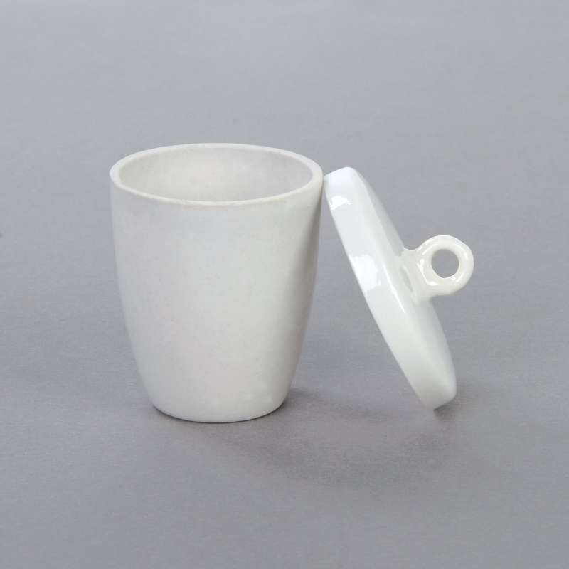 Porcelain crucible, Tall form with Lid