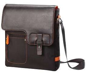 Trendy Satchel Bag - Black & Orange