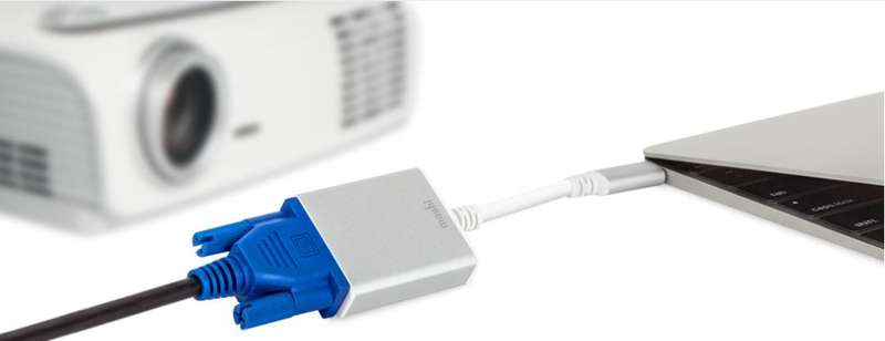 USB-C TO VGA ADAPTOR SILVER