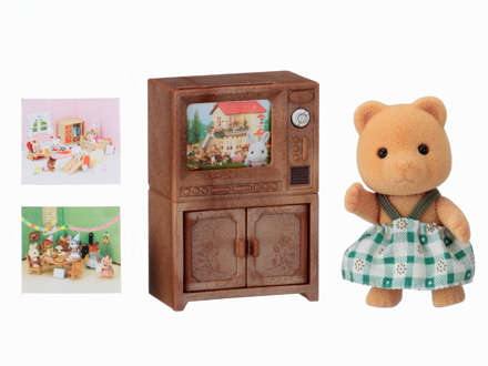 Bear Sister With Tv Set