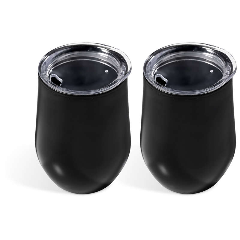 Serendipio Madison Cup Duo Set - 350ml - Black