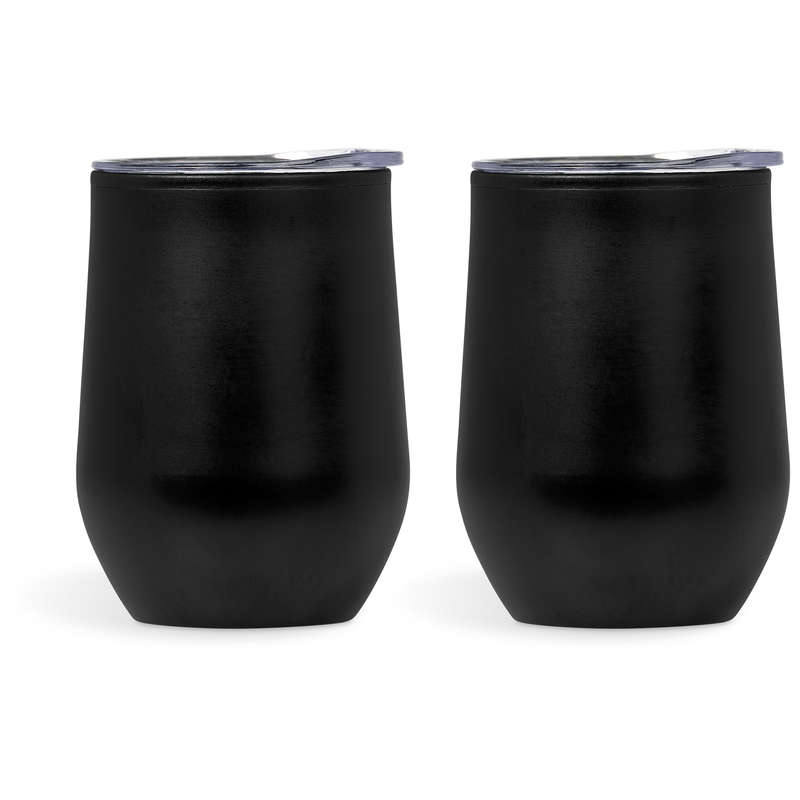 Serendipio Madison Cup Duo Set - 350ml - Black
