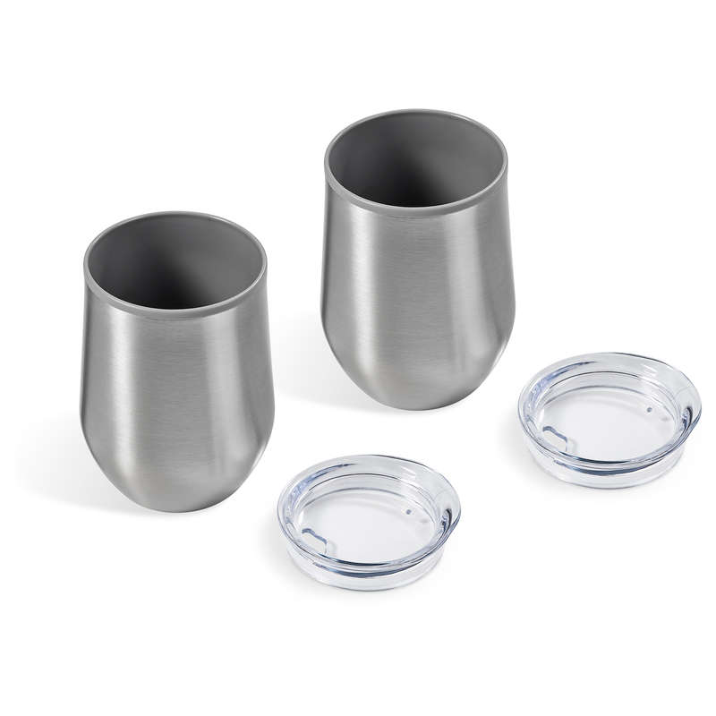 Serendipio Madison Cup Duo Set - 350ml - Silver