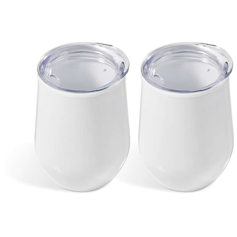 Serendipio Madison Cup Duo Set - 350ml - Solid White