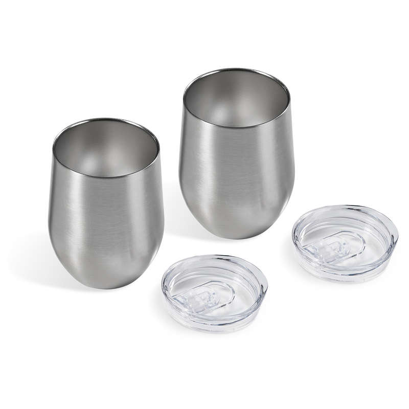 Serendipio Sheridan Cup Duo Set - 300ml - Silver