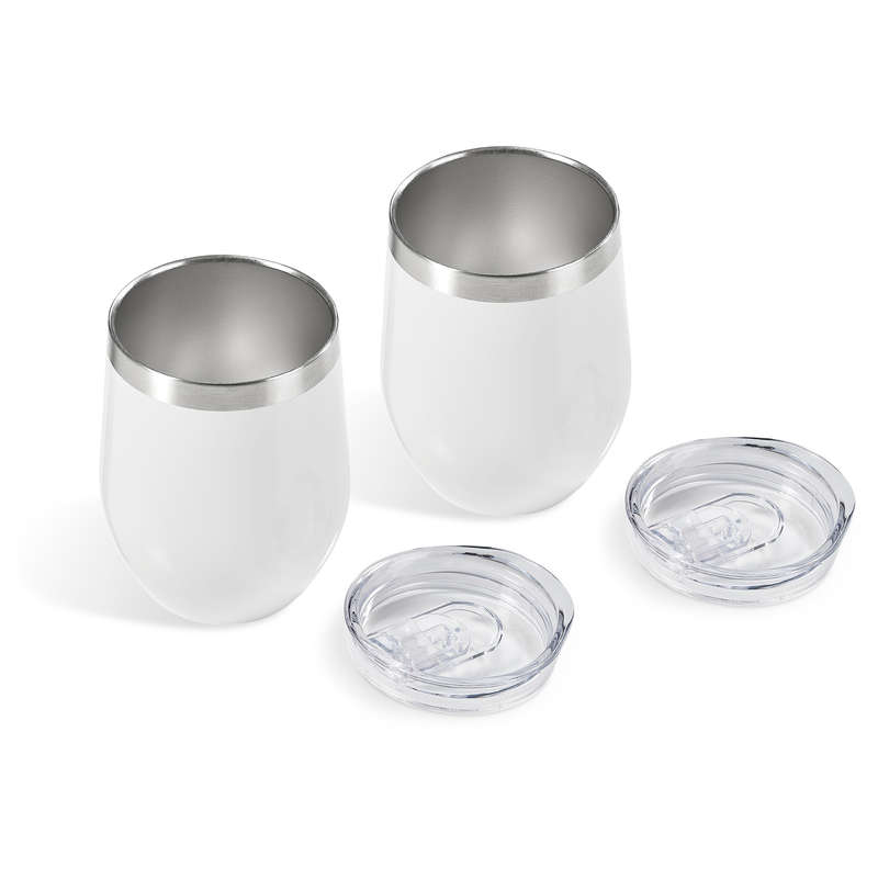 Serendipio Sheridan Cup Duo Set - 300ml - Solid White