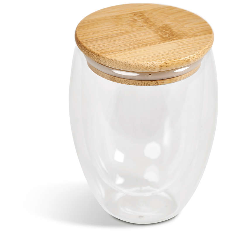 Okiyo Moco Double-Wall Glass Cup - 350ml - Natural