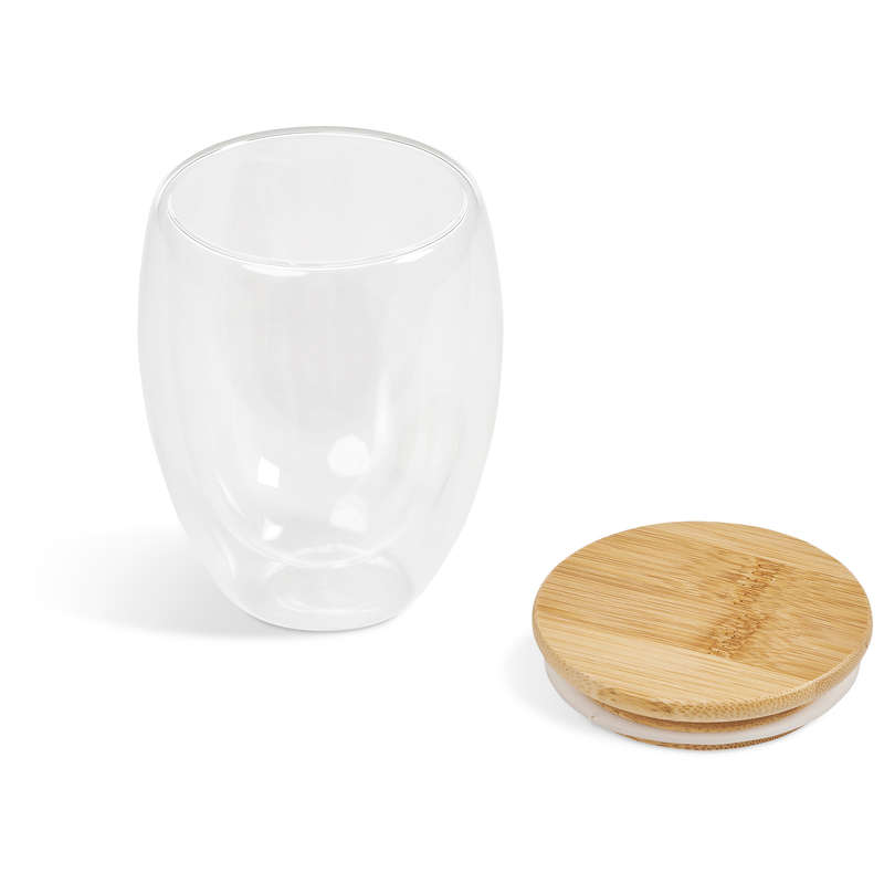 Okiyo Moco Double-Wall Glass Cup - 350ml - Natural