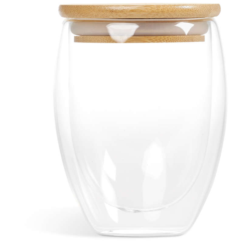 Okiyo Moco Double-Wall Glass Cup - 350ml - Natural