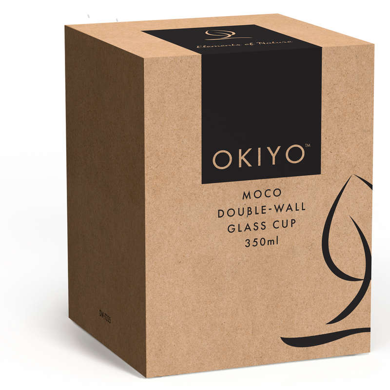 Okiyo Moco Double-Wall Glass Cup - 350ml - Natural
