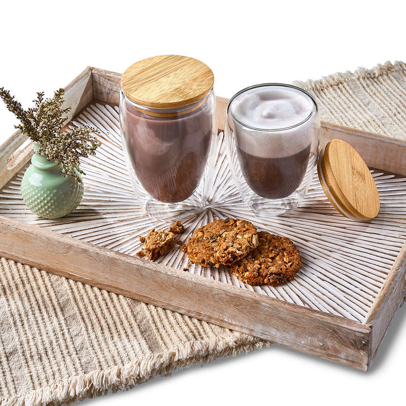 Okiyo Moco Double-Wall Glass Cup - 350ml - Natural