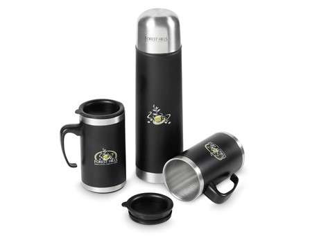 Cardinal Double-Wall Flask & Mug Set